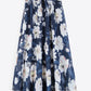 Full Size Floral Tie-Waist Skirt