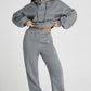 Dropped Shoulder Hooded Top and Pants Active Set