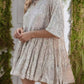 Sequin Round Neck Half Sleeve Mini Dress