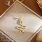 Fashion Personality Snake Necklace With Rhinestone Design Creative Sweater Chain Fall Winter Women's Clavicle Chain Jewelry