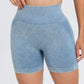 Washed High Waist Active Shorts