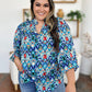 Double Take Full Size Printed Balloon Sleeve Blouse