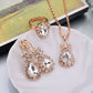 European And American Jewelry Pendant Earrings Ring Set