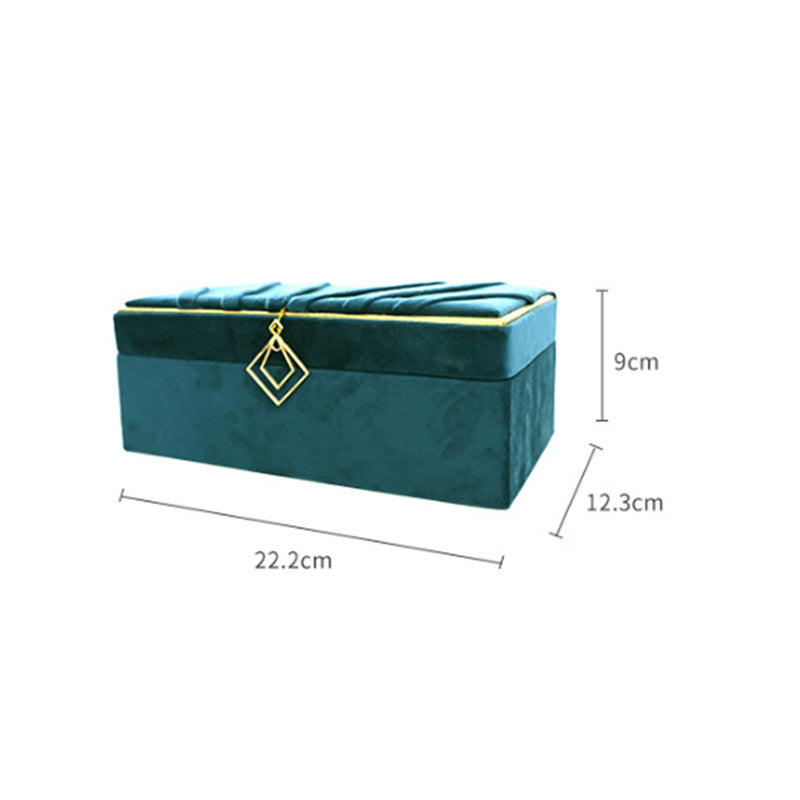 Jewelry Box Storage Box Flannel Jewelry Desktop Storage Box