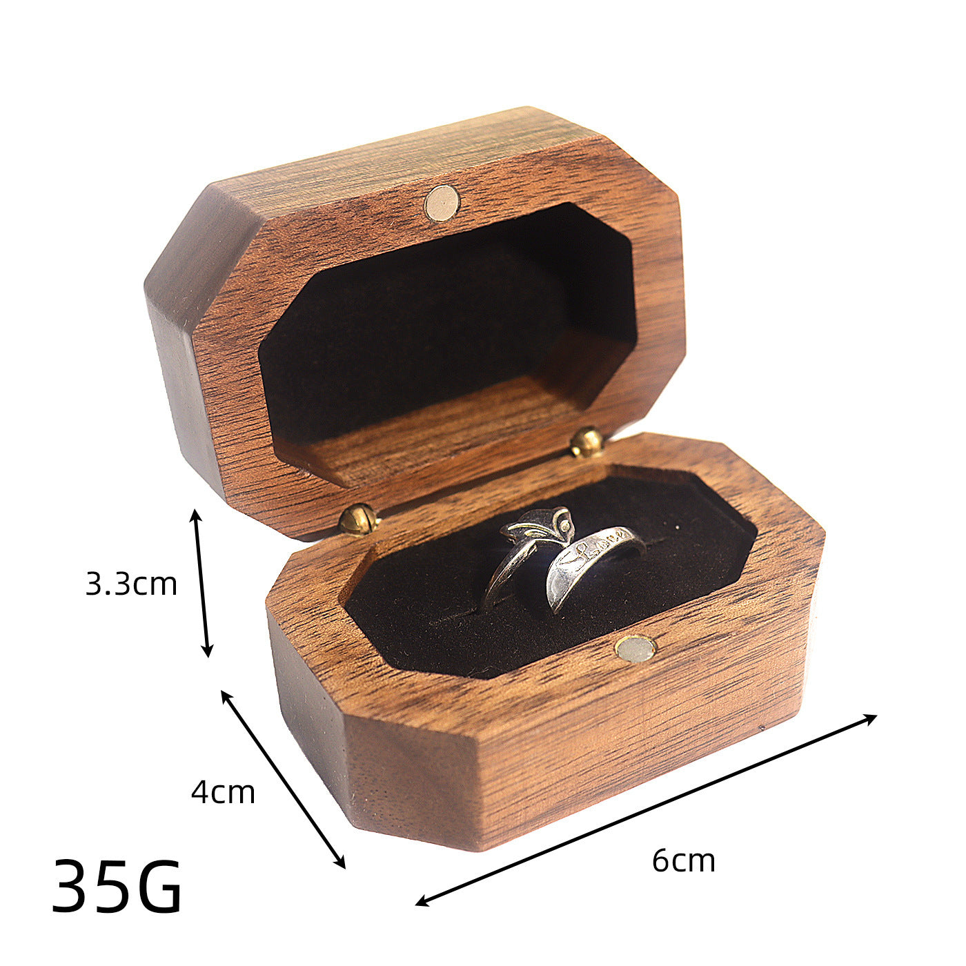 Retro Black Walnut Wooden Jewelry Box Jewelry Storage Box