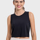 Millennia Drawstring Cutout Round Neck Active Tank