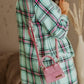 Plaid Open Front Blazer