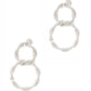 Secret Box Double Twist Metal Dangle Stud Earring