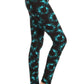 Yoga Style Banded Lined Tie Dye Printed Knit Legging With High Waist