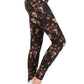 5-inch Long Yoga Style Banded Lined Multi Printed Knit Legging With High Waist