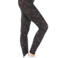 Yoga Style Banded Lined Multi Printed Knit Legging With High Waist