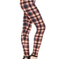 Multi Printed, High Waisted, Leggings With An Elasticized Waist Band