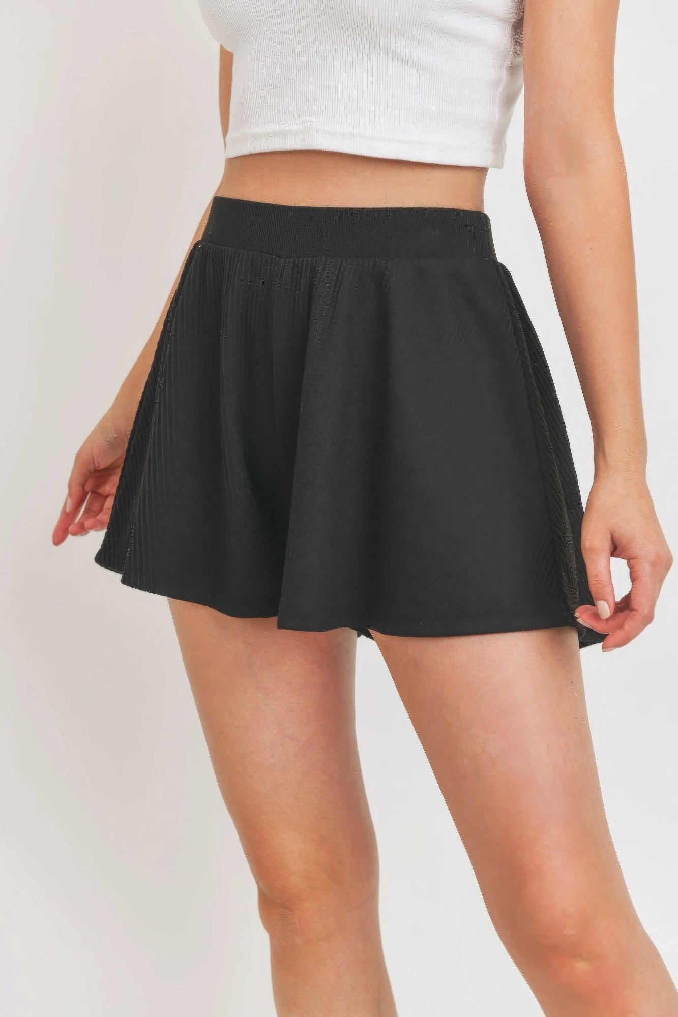 Flounce Shorts Micro Waffle