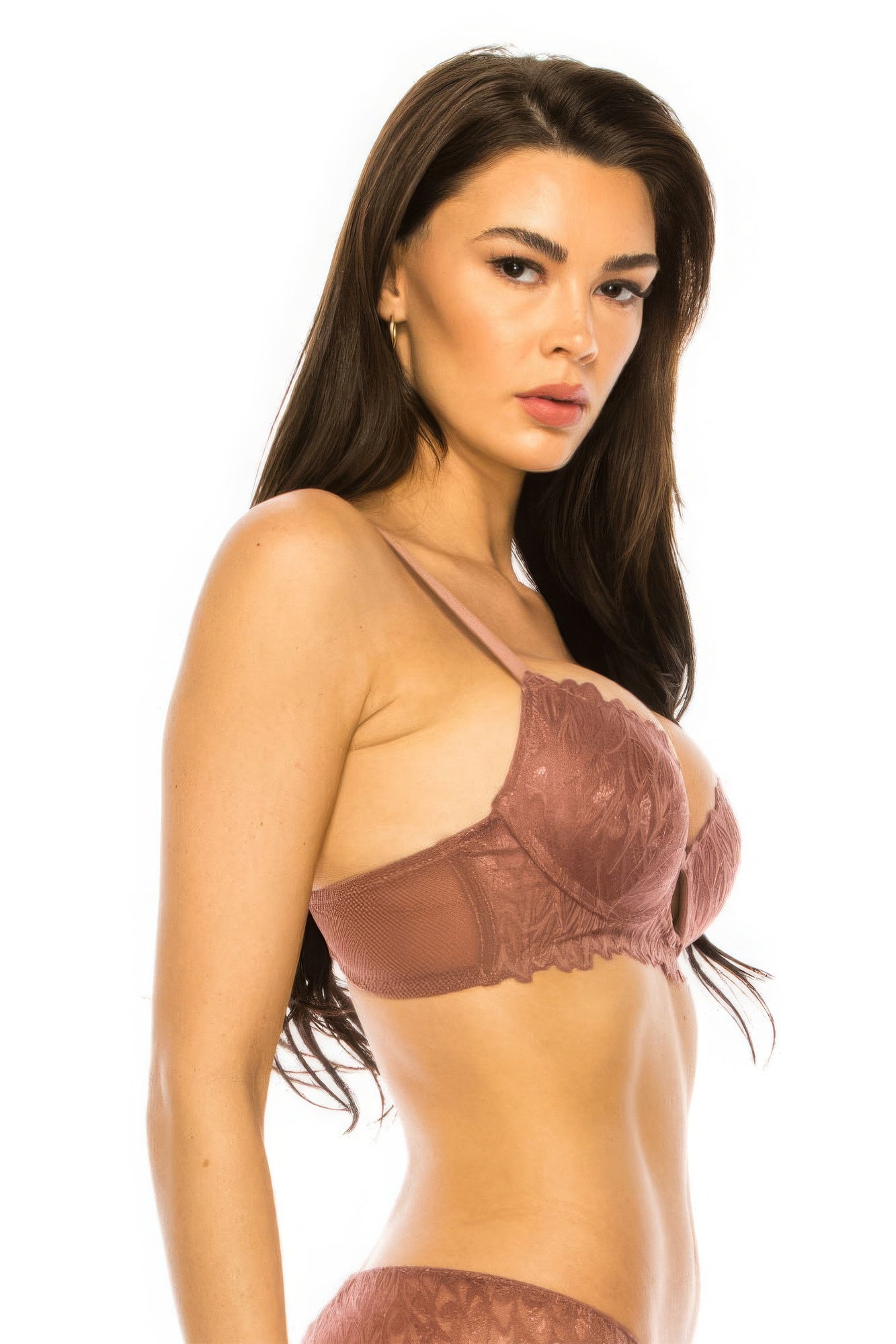 Coverage Lace Trim Bra