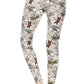 Yoga Style Banded Lined Dragonfly Print, Full Length Leggings In A Slim Fitting Style With A Banded High Waist