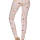 Teepee Print, High Rise, Fitted Leggings, With An Elastic Waistband