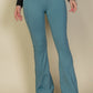 Wide waistband flare leg pants