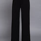 Back elastic straight woven long pants