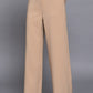 Back elastic straight woven long pants