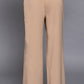 Back elastic straight woven long pants