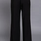 Back elastic straight woven long pants