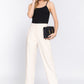 High Waist Pintuck Detail Long Pants