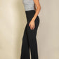 High Waist Stretch Crepe Flare Pants