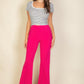 High Waist Stretch Crepe Flare Pants