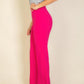 High Waist Stretch Crepe Flare Pants