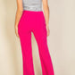 High Waist Stretch Crepe Flare Pants