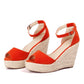 Size 32-44 Women's Wedges Sandals 2020 New Straw Wedge Heel Gladiator Sandals For Women Buckle Strap Lady Platform Sandals Shoes