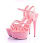 Hot! Women Summer Sandals Patent Leather Platform Sandals High-heeled Shoes 15cm  Fashion Shows Thin Heels Plus-size pumps 34-44