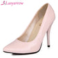 Lasyarrow Brand Shoes Woman High Heels Women Pumps Stiletto Thin Heel Pointed Toe Patent leather Zapatos Feminina Shallow RM040