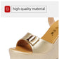 2024 New Open Head Platform Sandals Women Shoes 2024 Bow High Heels Wedges Sandals Ladies Elegant Office Sandals Gold