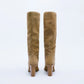 QUTAA  Fashion Women Winter Genuine Leather Knee High Boots Lady Pointed Toe High Heels Party Shoes INS Woman Long Boots 34-43