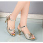 Summer High Heels Sandals Women Heeled Shoes Peep toe Fashion Brand Women Sandals Casual Lady Heels 6cm Gold Silver YX3422