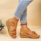 New 2024 Summer Casual Fish Mouth Sandals, Roman Style Sandals, Women Wear Velcro Casual Shoes, Beach Shoes