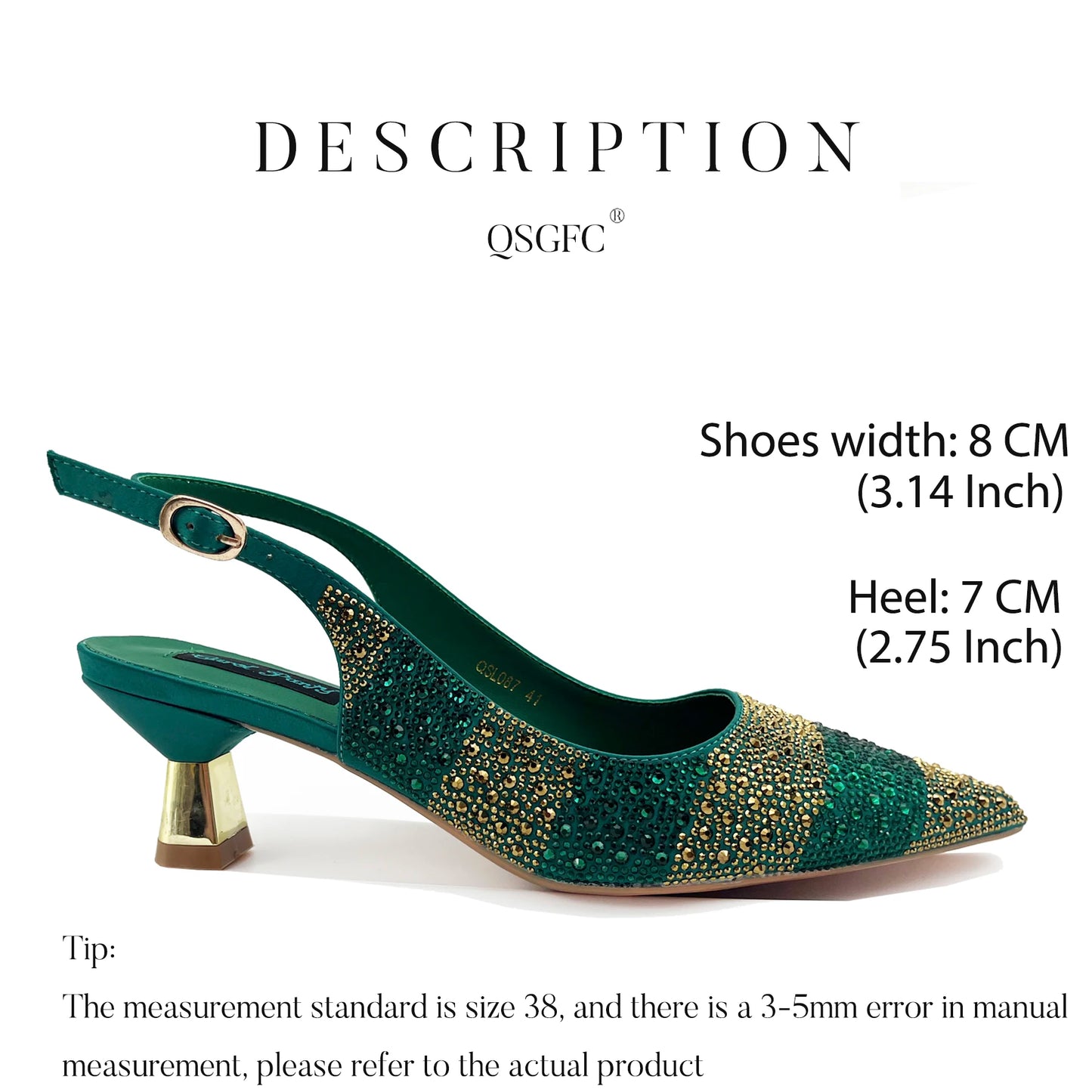 QSGFC Ladies High Quality Women's Pumps A Pair shoes Or set Italian Fashion Design Black Gold Color Bag For Nigeria Wedding