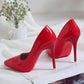 Plus Size Women Shoes Pointed Toe Pumps Patent Leather Dress High Heels Shoes Wedding Heeled Shoes Zapatos Mujer Women's Pumps