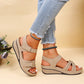 New 2024 Summer Casual Fish Mouth Sandals, Roman Style Sandals, Women Wear Velcro Casual Shoes, Beach Shoes