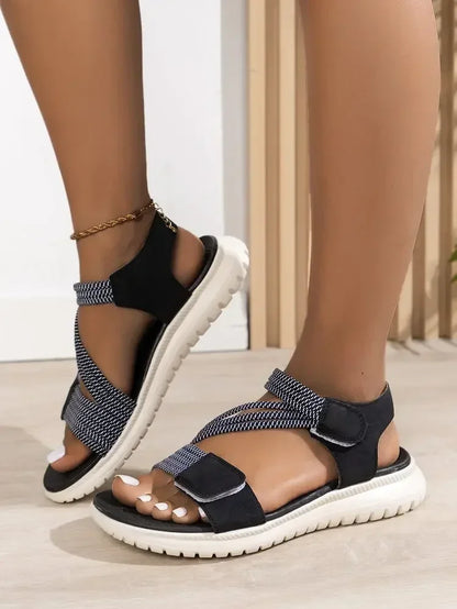 Women's Sandals 2024 Fashion Solid Color Creative Women's Shoes High Quality Light Simple Outdoor Comfortable Women's Sandals