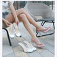 2023Transparent PVC Slippers Crystal Cup high-heeled Sexy Casual Shoes Plus Size  Women Open Toe Transparent Slippers