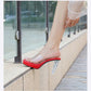 2023Transparent PVC Slippers Crystal Cup high-heeled Sexy Casual Shoes Plus Size  Women Open Toe Transparent Slippers