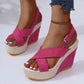 Women's Wedges Sandals Summer New Fashion Peep Toe Platform High Heel Women Shoes Sexy Party Dress Women Sandalias