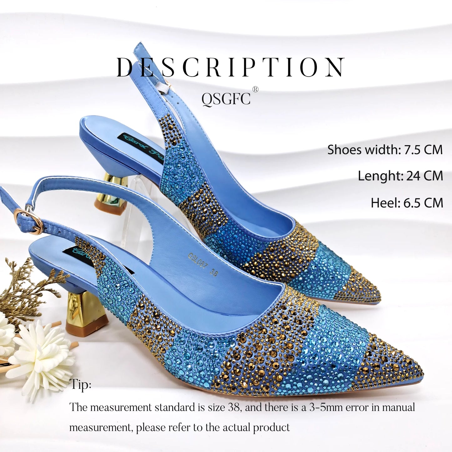 QSGFC Ladies High Quality Women's Pumps A Pair shoes Or set Italian Fashion Design Black Gold Color Bag For Nigeria Wedding