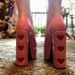 Luxury Designer Marry Janes Pumps For Women Love Heart High Heels Buckle Platform Punk Chunky Pink Wedding Party women's Shoes