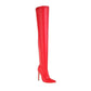 Size 46 Sexy High Heels Black Over The Knee Boots For Women With Side Zip 2024 New Winter Thigh High Boots Female Shoes