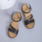 Summer Wedge Sandals  Buckle Strap Platform Rome Sandals Woman Open Toe Thick Bottom No-Slip Sandalias Mujer Plus Size 36-43