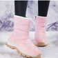 High-top Plus Velvet Women's Snow Boots Comfortable Non-slip Women Cotton Shoes Outdoor Waterproof Boots Warm Women Sports Shoes