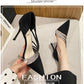 Pumps Women New Autumn Evening Party High Heels Ladies Pointed Toe Nude Leather Black Suede Gold Patent Leather Strappy